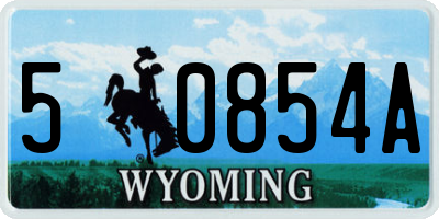 WY license plate 50854A