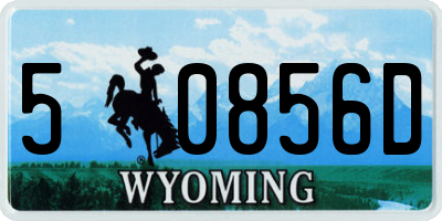 WY license plate 50856D