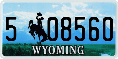 WY license plate 50856O