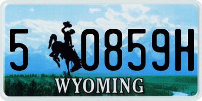 WY license plate 50859H