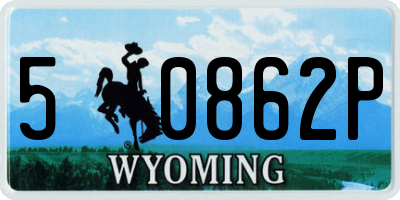 WY license plate 50862P