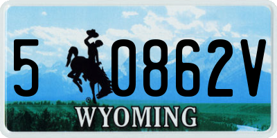 WY license plate 50862V