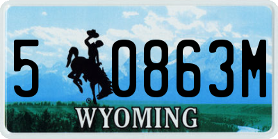 WY license plate 50863M
