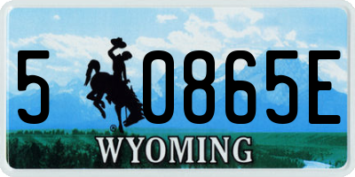 WY license plate 50865E