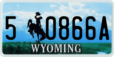 WY license plate 50866A