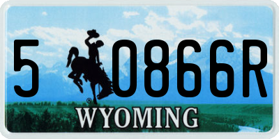 WY license plate 50866R