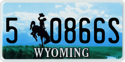 WY license plate 50866S