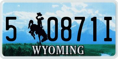 WY license plate 50871I