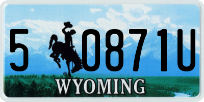 WY license plate 50871U
