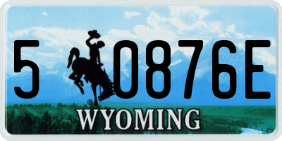 WY license plate 50876E