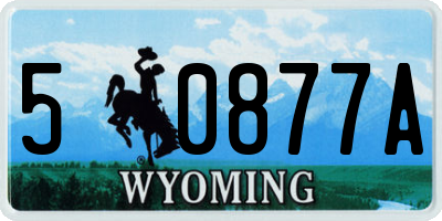 WY license plate 50877A