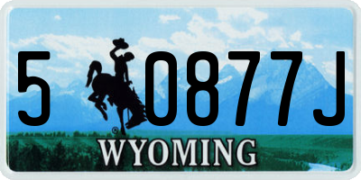 WY license plate 50877J