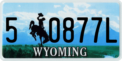 WY license plate 50877L