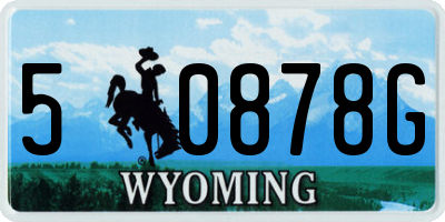WY license plate 50878G