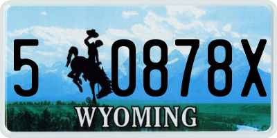 WY license plate 50878X