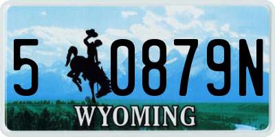 WY license plate 50879N