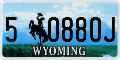 WY license plate 50880J
