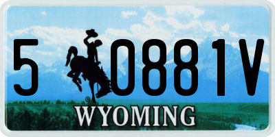 WY license plate 50881V