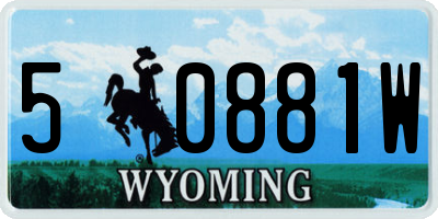 WY license plate 50881W