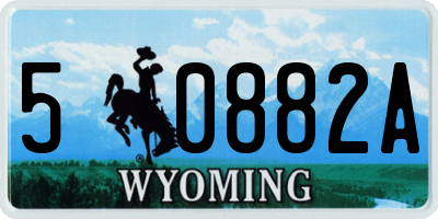 WY license plate 50882A