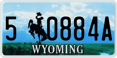 WY license plate 50884A