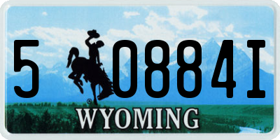 WY license plate 50884I