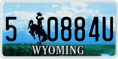 WY license plate 50884U
