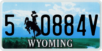 WY license plate 50884V