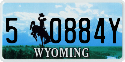 WY license plate 50884Y