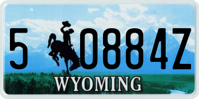 WY license plate 50884Z