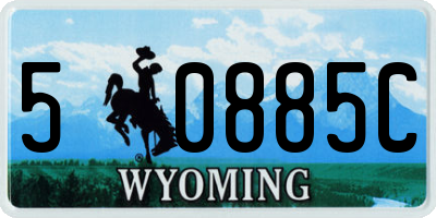 WY license plate 50885C