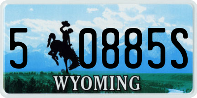 WY license plate 50885S
