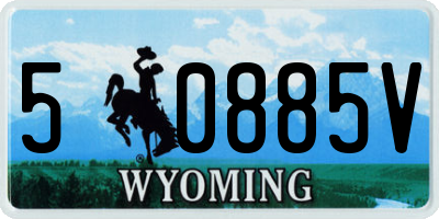 WY license plate 50885V