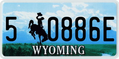 WY license plate 50886E