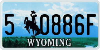 WY license plate 50886F