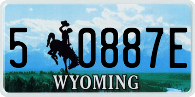WY license plate 50887E