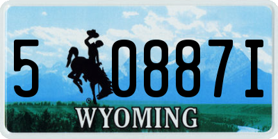 WY license plate 50887I