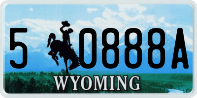 WY license plate 50888A
