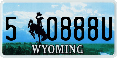 WY license plate 50888U