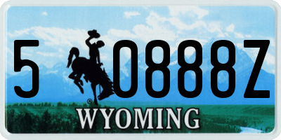 WY license plate 50888Z
