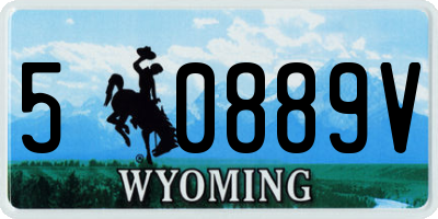 WY license plate 50889V