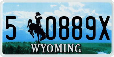 WY license plate 50889X