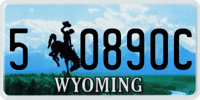 WY license plate 50890C
