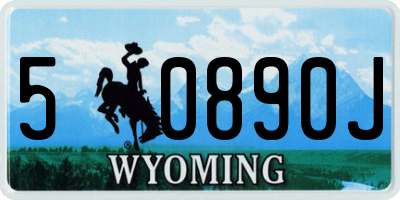 WY license plate 50890J