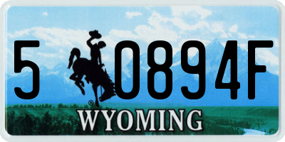 WY license plate 50894F