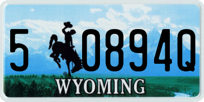 WY license plate 50894Q