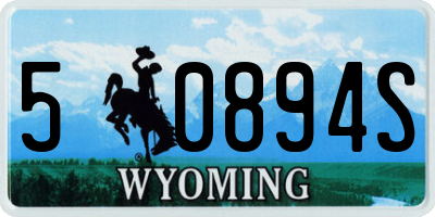 WY license plate 50894S