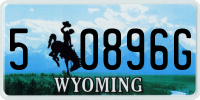 WY license plate 50896G