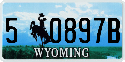 WY license plate 50897B