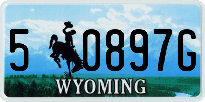 WY license plate 50897G